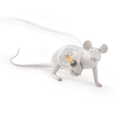 Mouse Lamp Tischleuchte weiß mit USB Seletti  